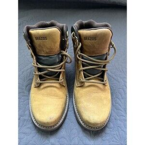 Brazos Women's Steel Toe Leather Work Boots, Size 9.5B Safety Outdoors Gorpcore